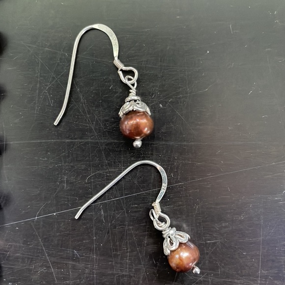 Handmade wire wrapped freshwater pearl necklace - Picture 4 of 5